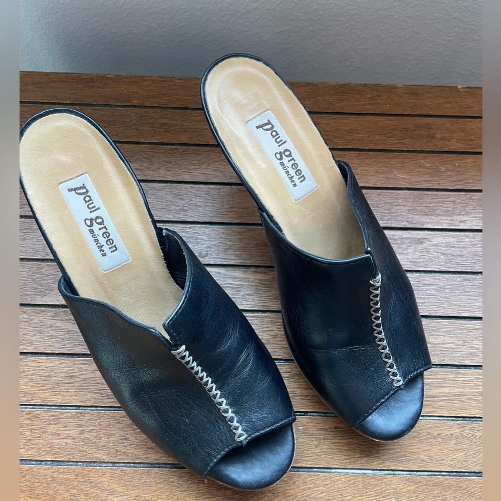 Paul Green Peep Toe Mules size 7.5
